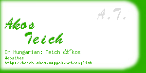 akos teich business card